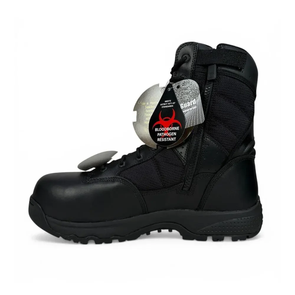 Original SWAT Metro‎ 9 Tactical Boot Mens 12 Comp Toe Black Leather Side Zip WP